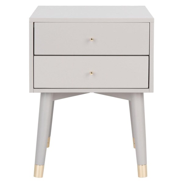 Safavieh Lyla Retro Nightstand, Grey & Gold FOX6234F - main